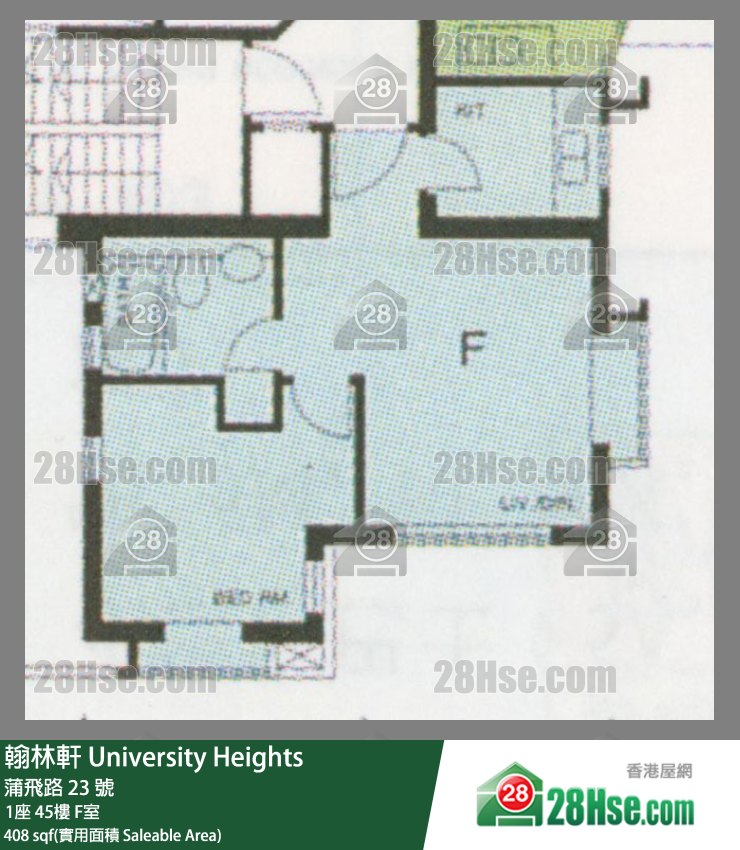 翰林軒 1座45樓 F室 平面圖