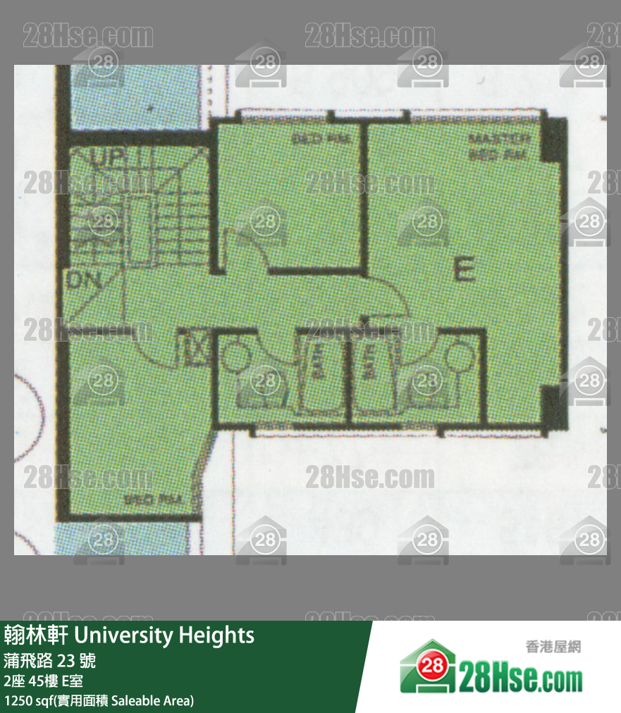 翰林軒 2座 45樓 E室 平面圖