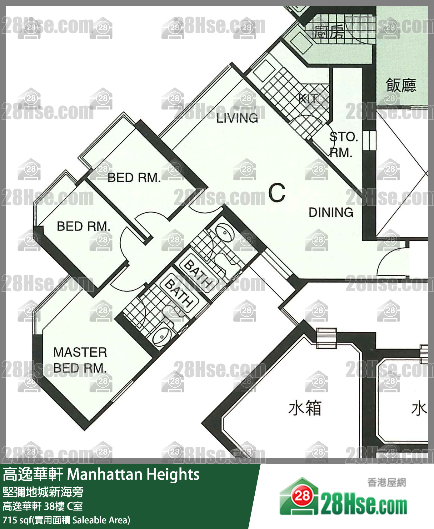 高逸華軒 高逸華軒38樓 C室 平面圖