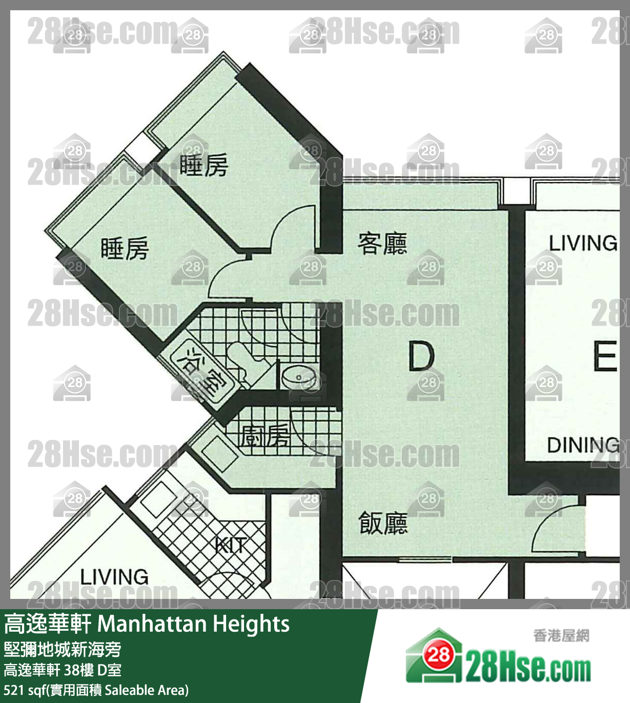 高逸華軒 高逸華軒38樓 D室 平面圖