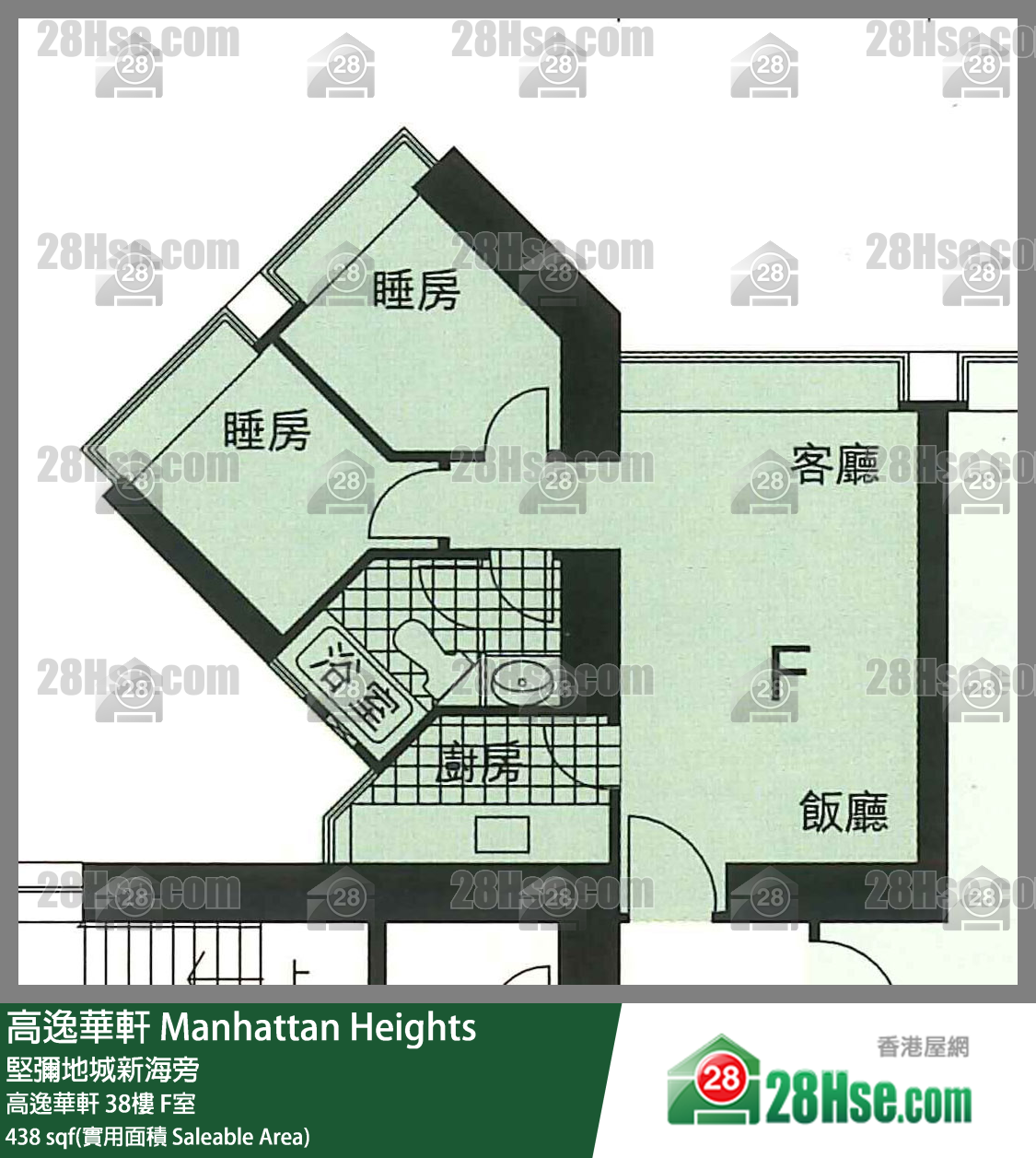 高逸華軒 高逸華軒38樓 F室 平面圖