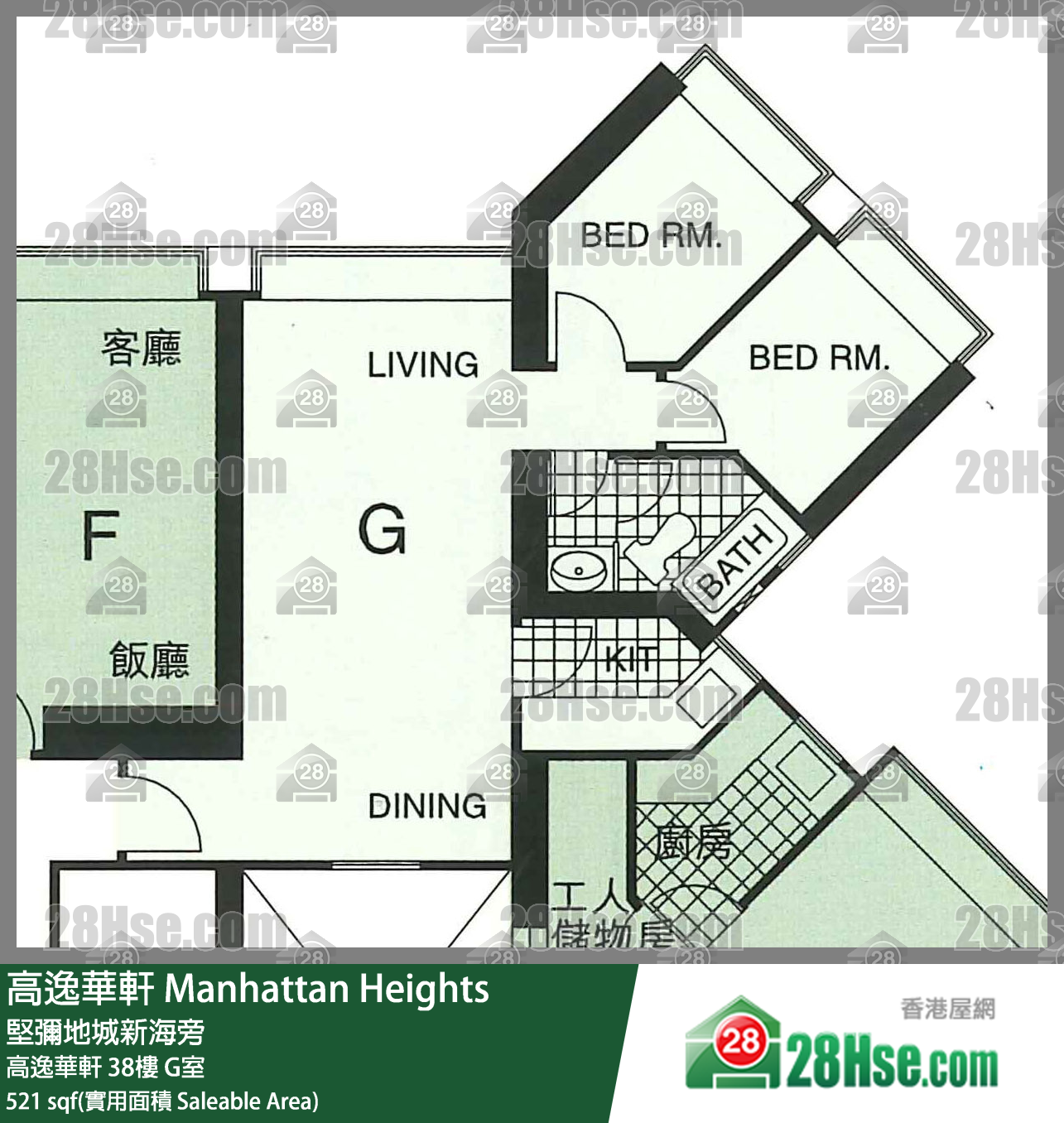 高逸華軒 高逸華軒38樓 G室 平面圖