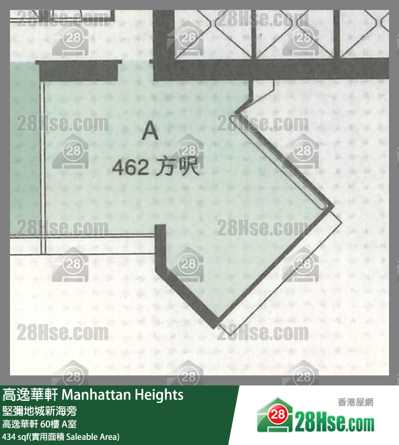 高逸華軒 高逸華軒60樓 A室 平面圖