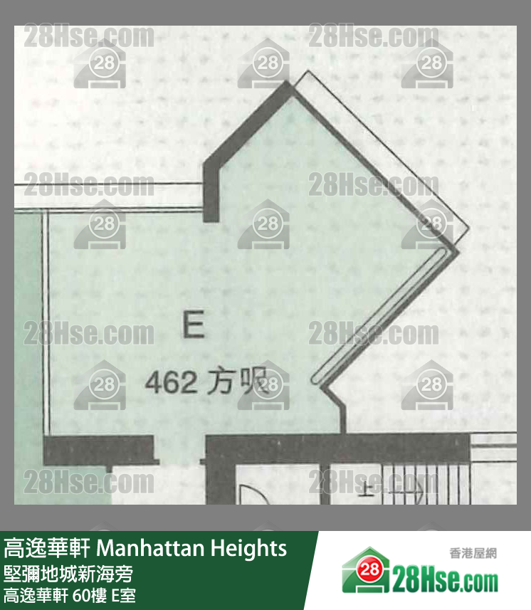 高逸華軒 高逸華軒60樓 E室 平面圖