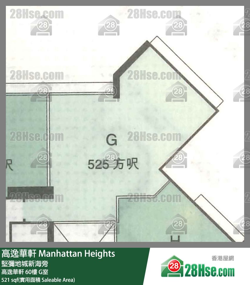 高逸華軒 高逸華軒 60樓 G室 平面圖