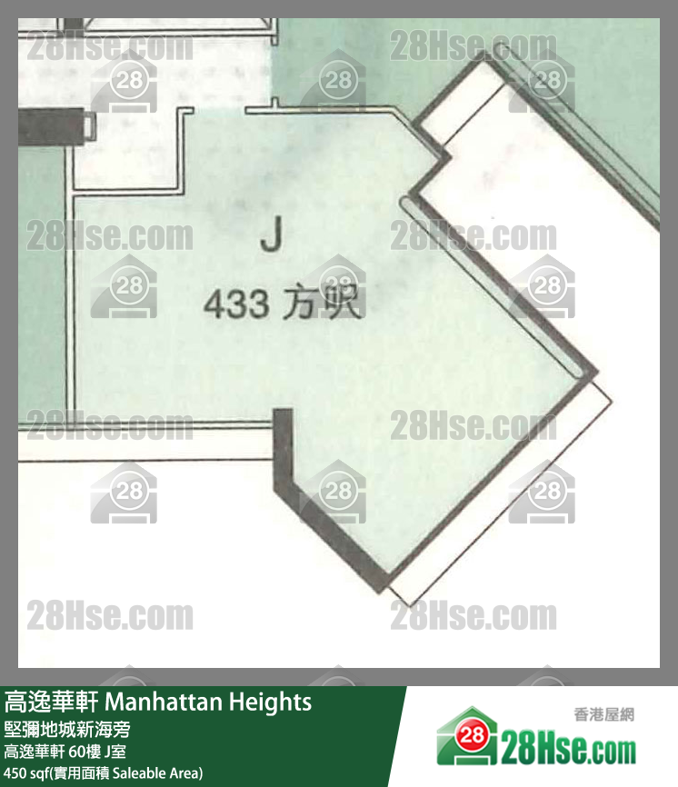 高逸華軒 高逸華軒60樓 J室 平面圖