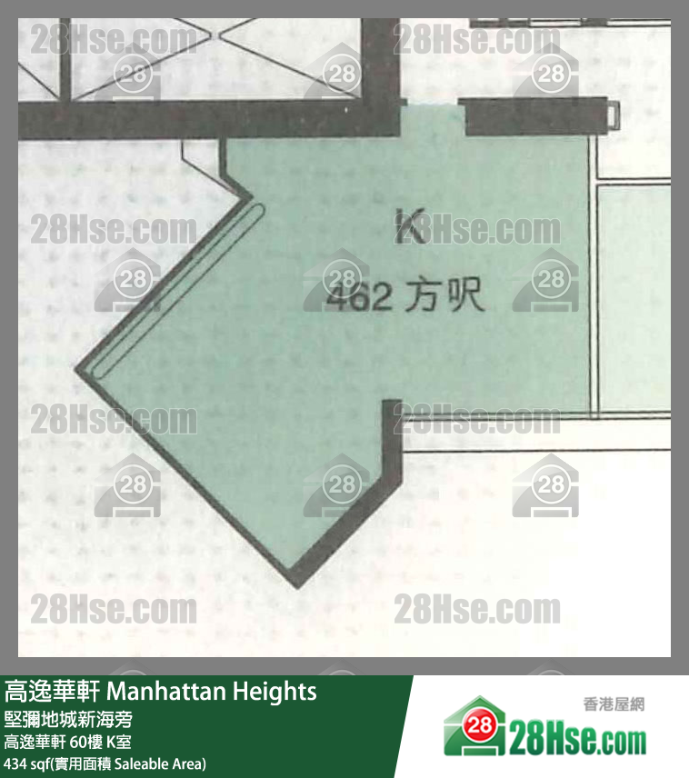 高逸華軒 高逸華軒60樓 K室 平面圖