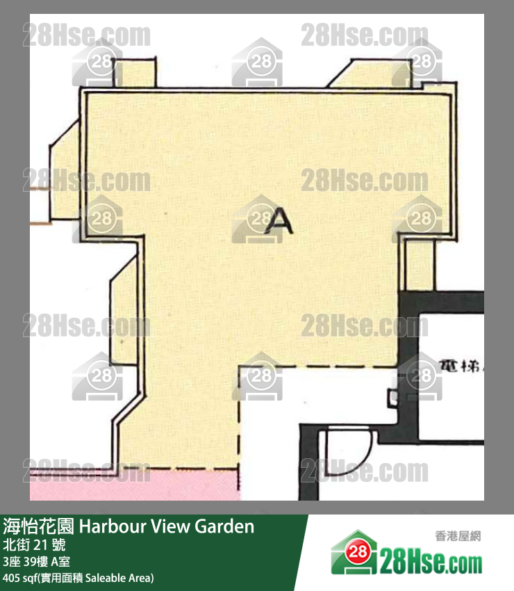 海怡花園 3座39樓 A室 平面圖