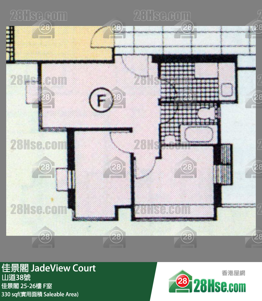 佳景阁 单位平面图(由 28Hse 提供)