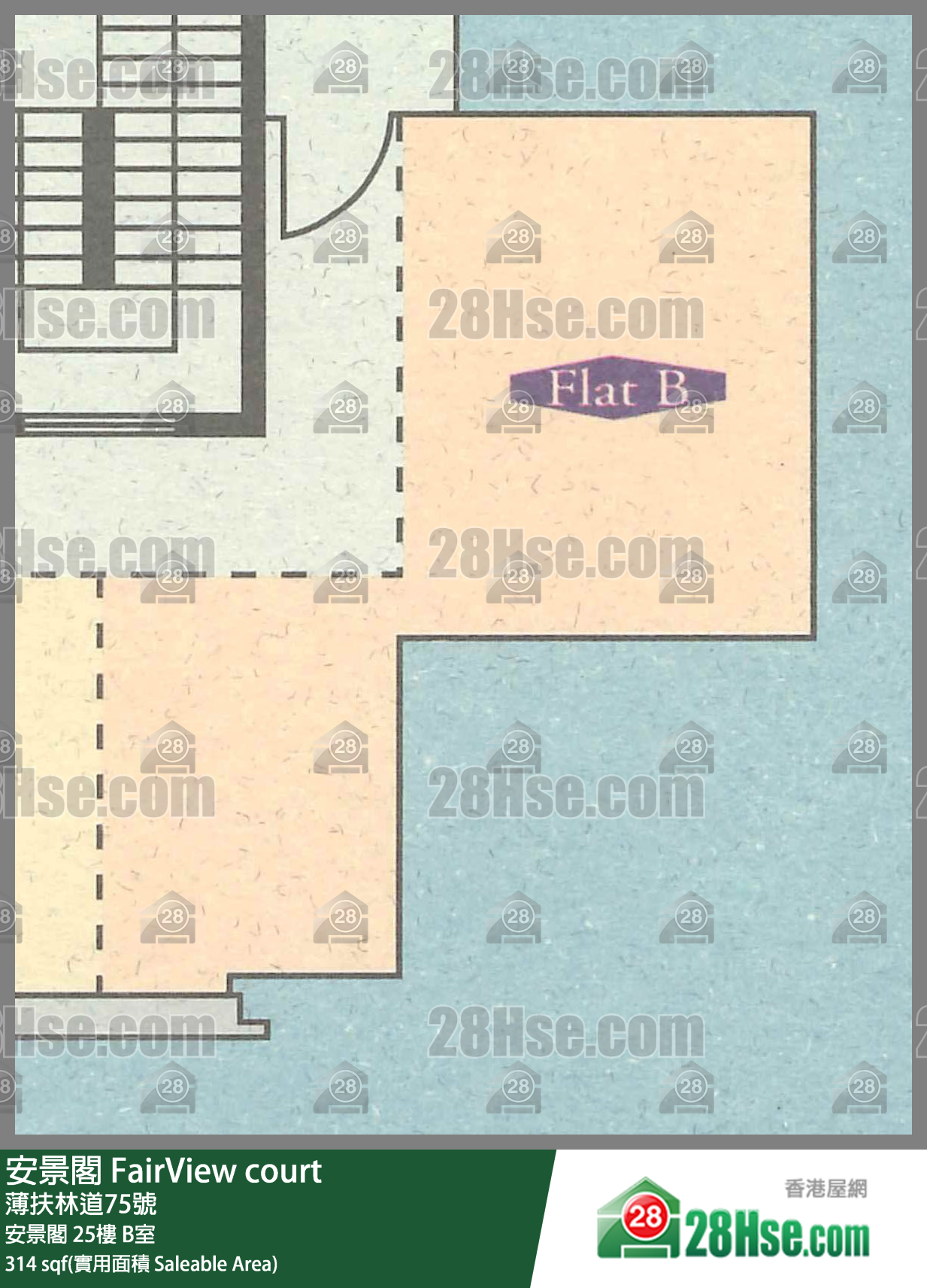 安景阁 安景阁25楼 B室 平面图