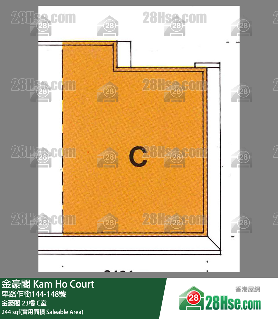 金豪閣 金豪閣23樓 C室 平面圖