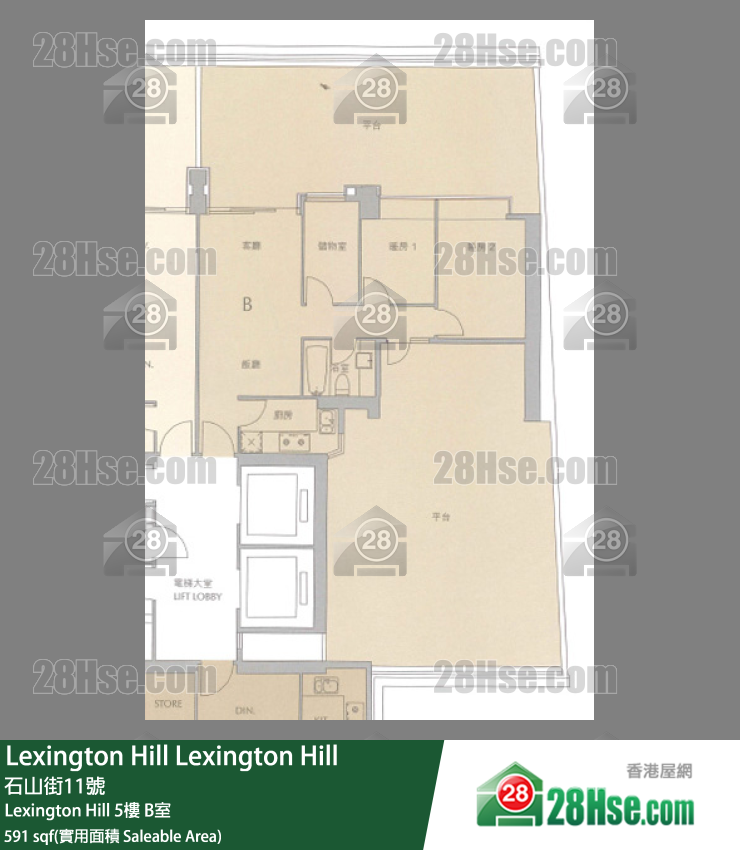 Lexington Hill Lexington Hill5樓 B室 平面圖