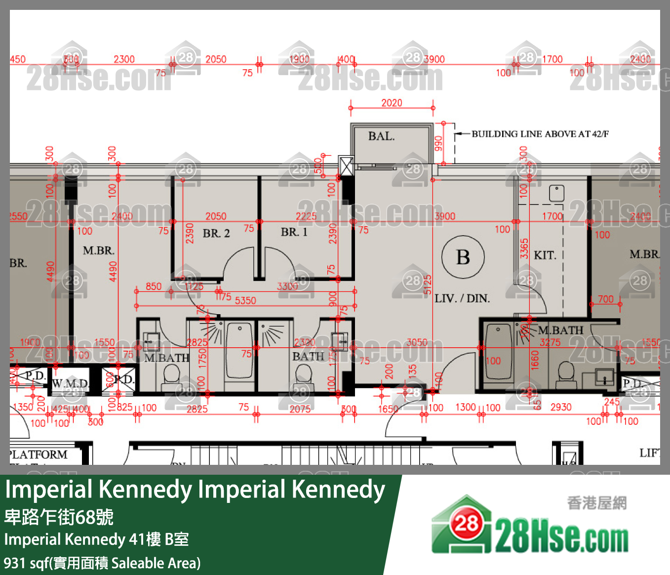 Imperial Kennedy Imperial Kennedy41樓 B室 平面圖