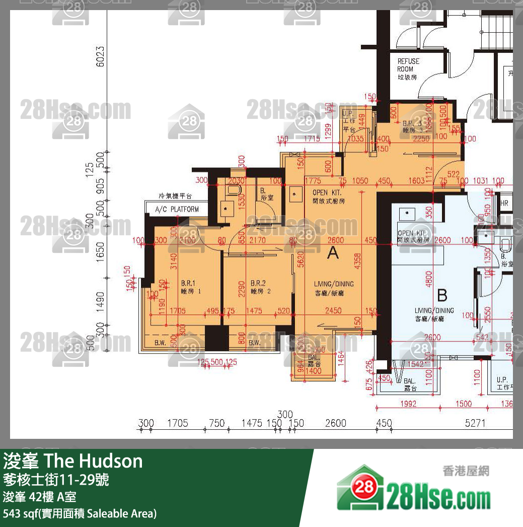 浚峯 浚峯42樓 A室 平面圖