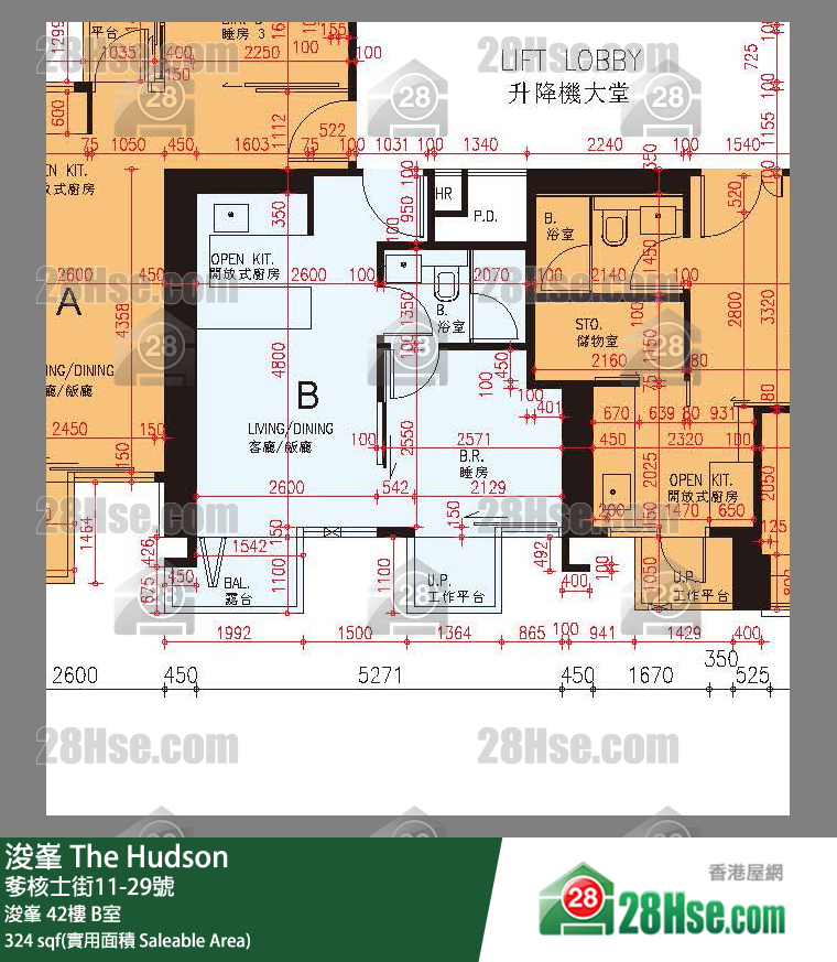 浚峯 浚峯 42樓 B室 平面圖
