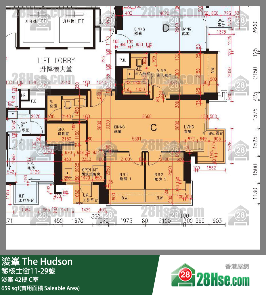 浚峯 浚峯 42樓 C室 平面圖