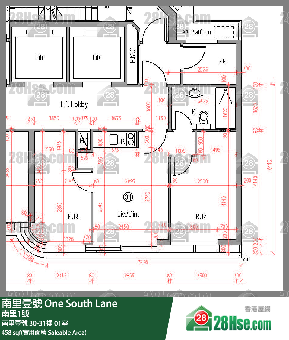 南里壹號 南里壹號30樓 01室 平面圖