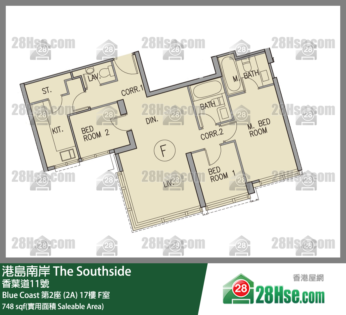 港岛南岸 单位平面图(由 28Hse 提供)