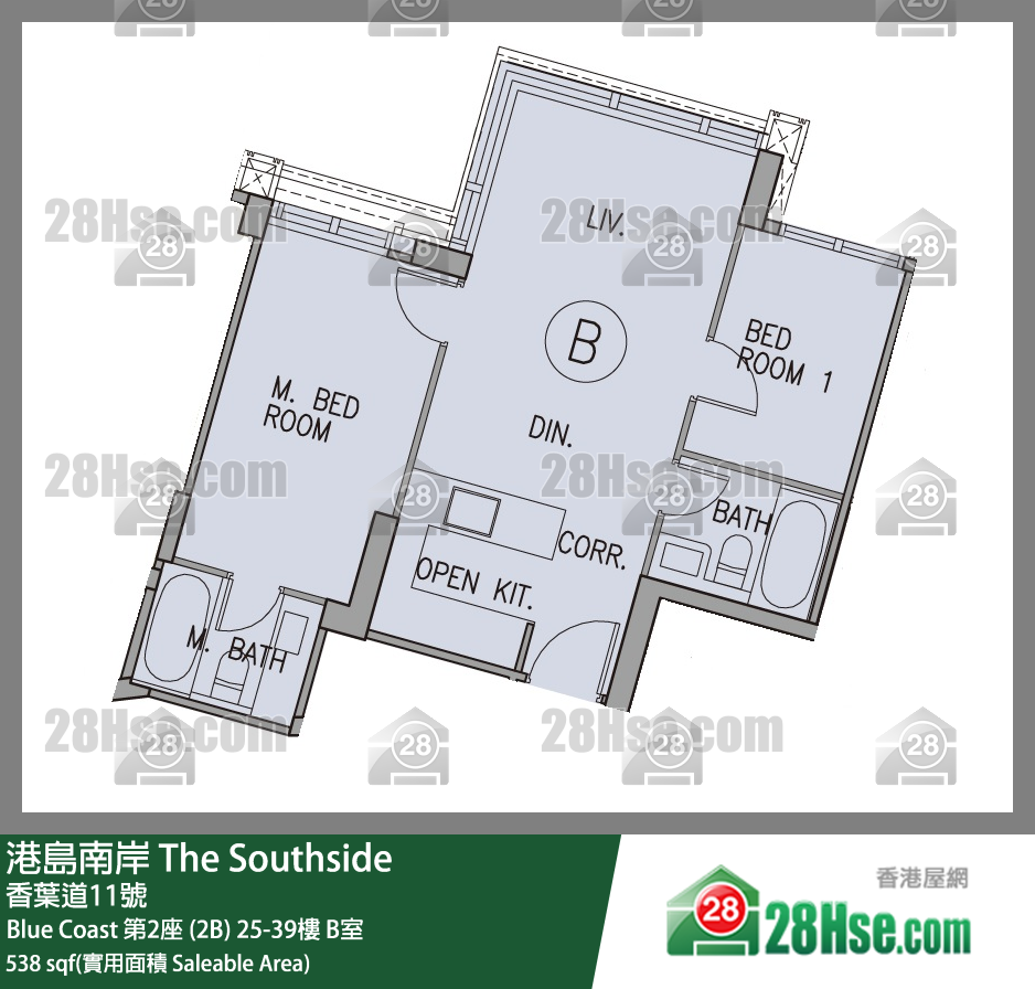 港岛南岸 单位平面图(由 28Hse 提供)