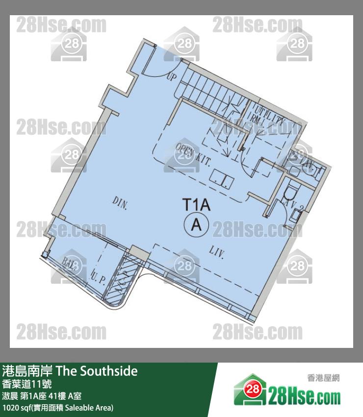 港島南岸 滶晨第1A座41樓 A室 平面圖