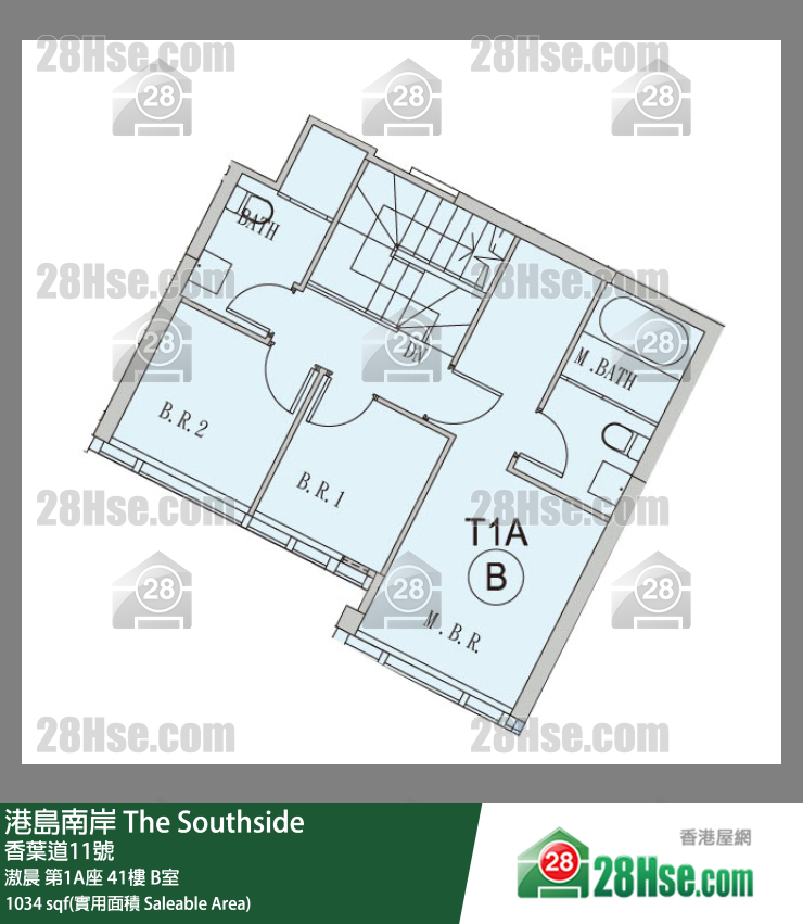 港島南岸 滶晨第1A座41樓 B室 平面圖