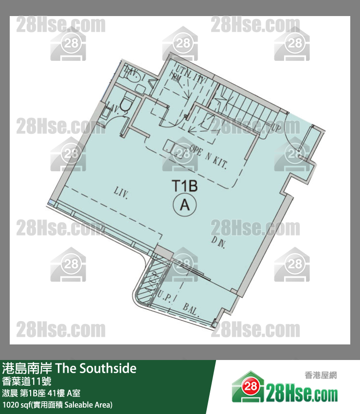 港島南岸 滶晨第1B座41樓 A室 平面圖