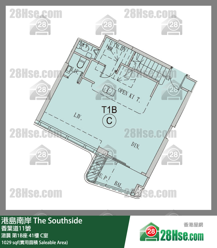 港島南岸 滶晨第1B座41樓 C室 平面圖