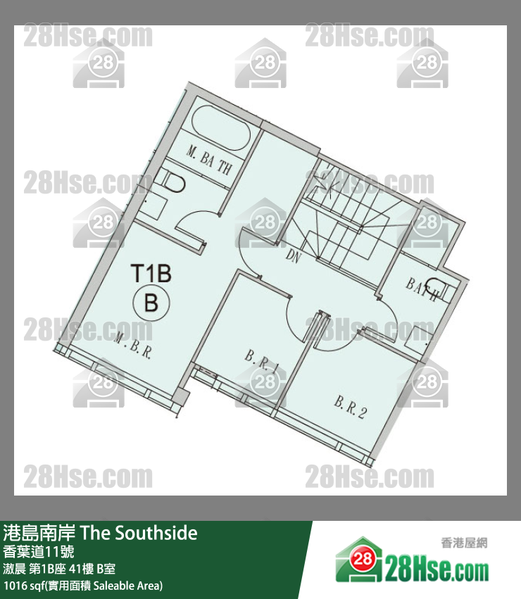 港島南岸 滶晨第1B座41樓 B室 平面圖