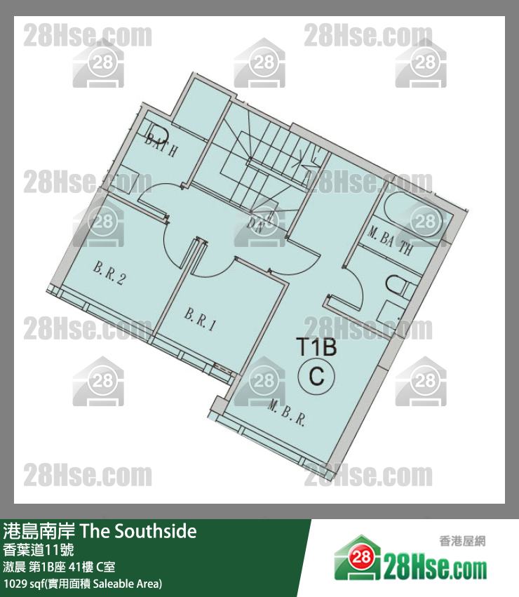 港島南岸 滶晨第1B座41樓 C室 平面圖