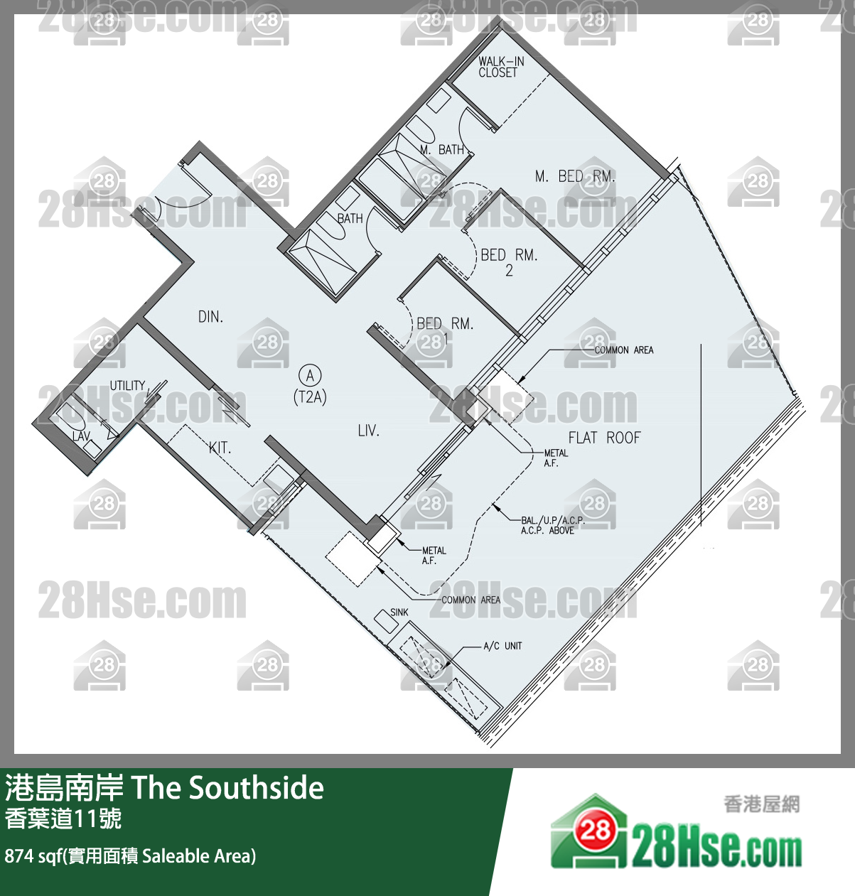 港岛南岸 Deep Water South 6A期第2座(2A)8楼 A室 平面图