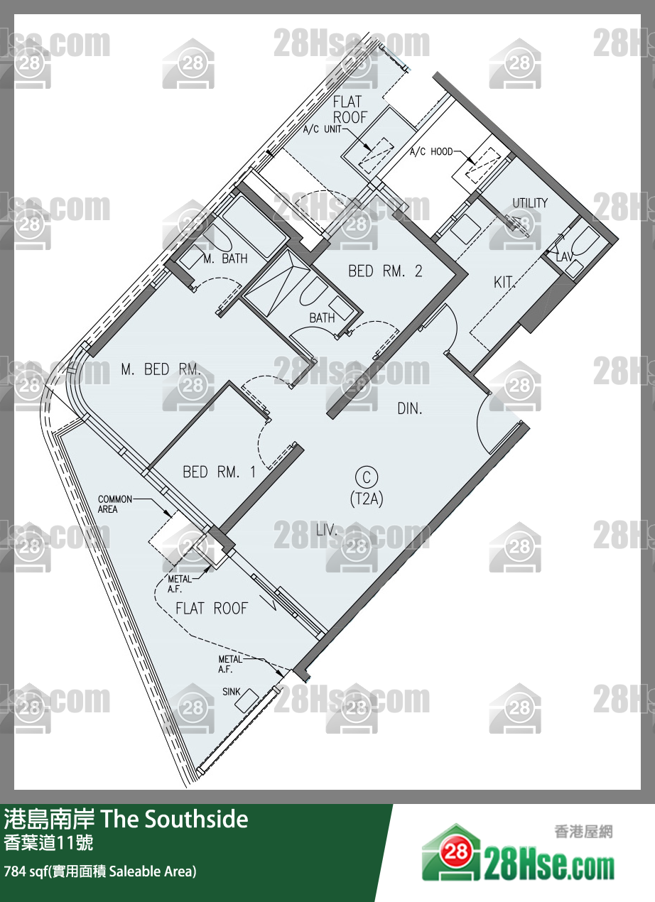 港岛南岸 Deep Water South 6A期第2座(2A)8楼 C室 平面图