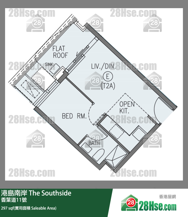 港岛南岸 Deep Water South 6A期第2座(2A)8楼 E室 平面图