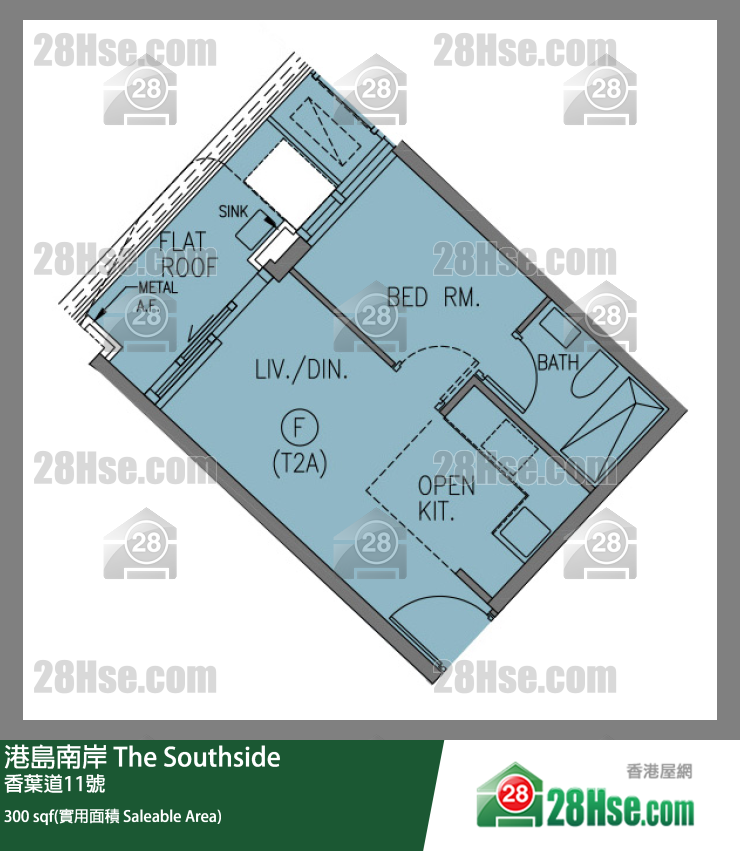 港島南岸 Deep Water South 6A期第2座(2A)8樓 F室 平面圖
