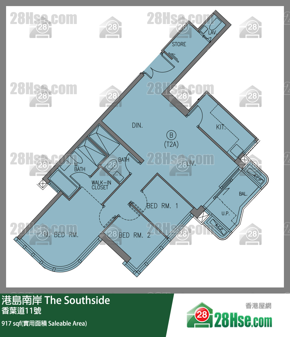 港島南岸 Deep Water South 6A期第2座(2A)38樓 B室 平面圖
