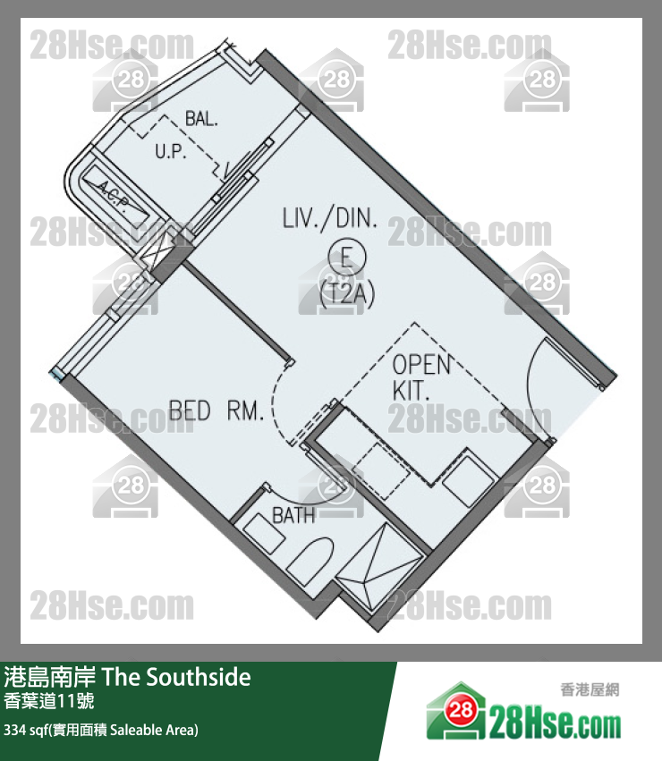 港島南岸 Deep Water South 6A期第2座(2A)40樓 E室 平面圖