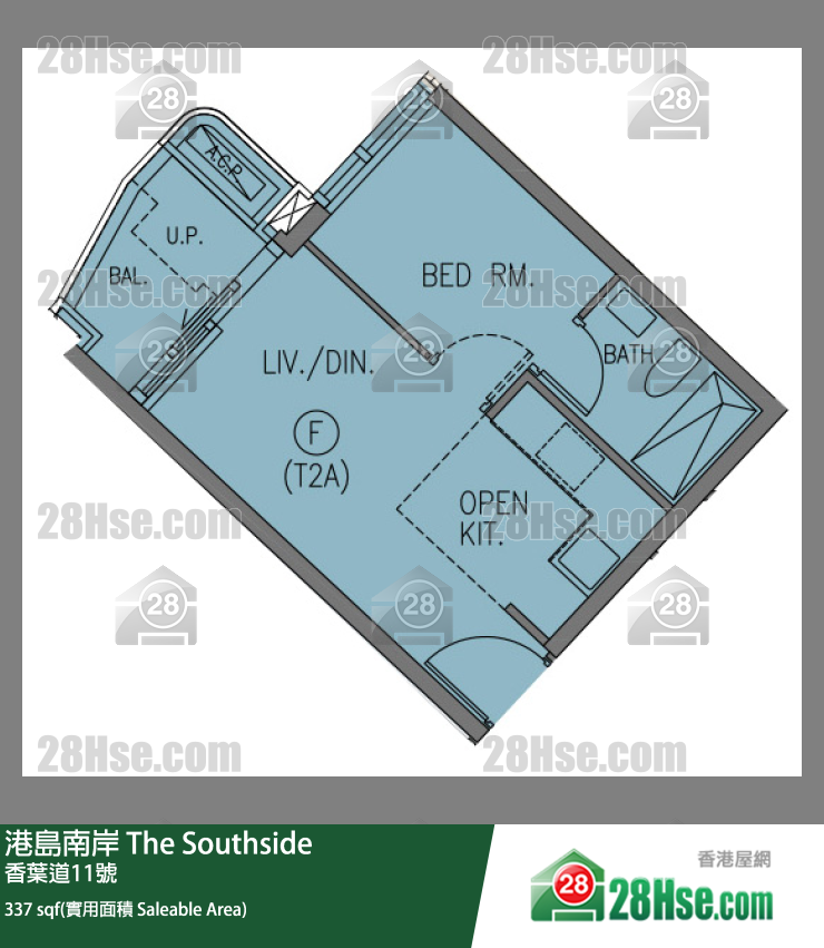 港岛南岸 Deep Water South 6A期第2座(2A)19楼 F室 平面图