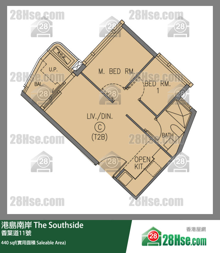 港島南岸 Deep Water South 6A期第2座(2B)35樓 C室 平面圖