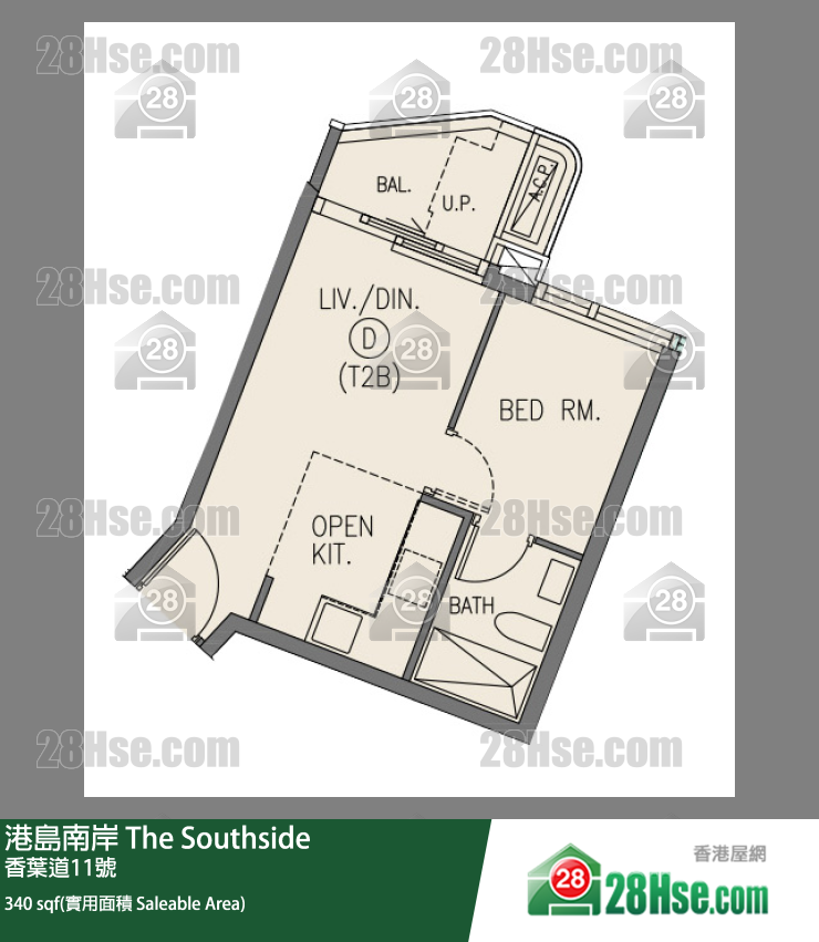 港島南岸 Deep Water South 6A期第2座(2B)36樓 D室 平面圖