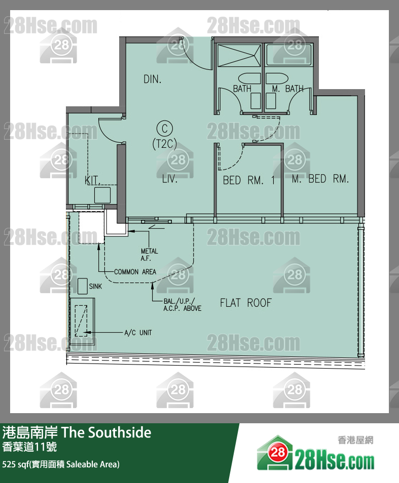 港岛南岸 Deep Water South 6A期第2座(2C)8楼 C室 平面图