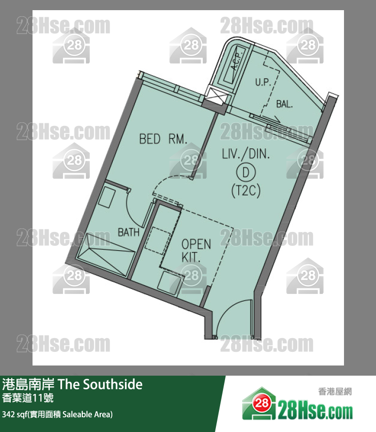 港島南岸 Deep Water South 6A期第2座(2C)23樓 D室 平面圖