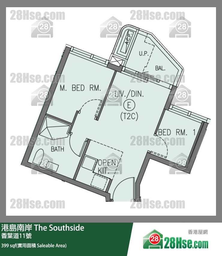 港島南岸 Deep Water South 6A期第2座(2C)25樓 E室 平面圖