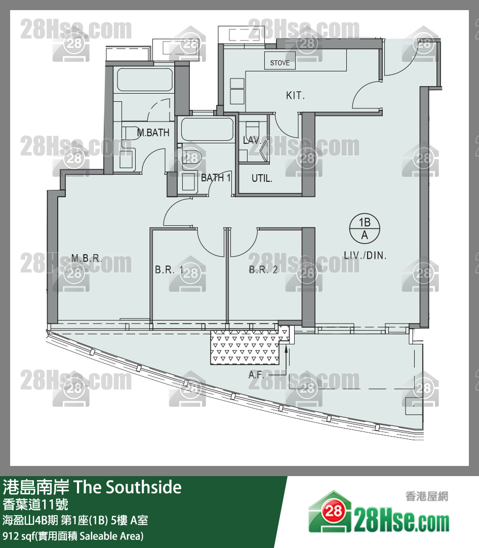 港岛南岸 海盈山4B期第1座(1B)5楼 A室 平面图