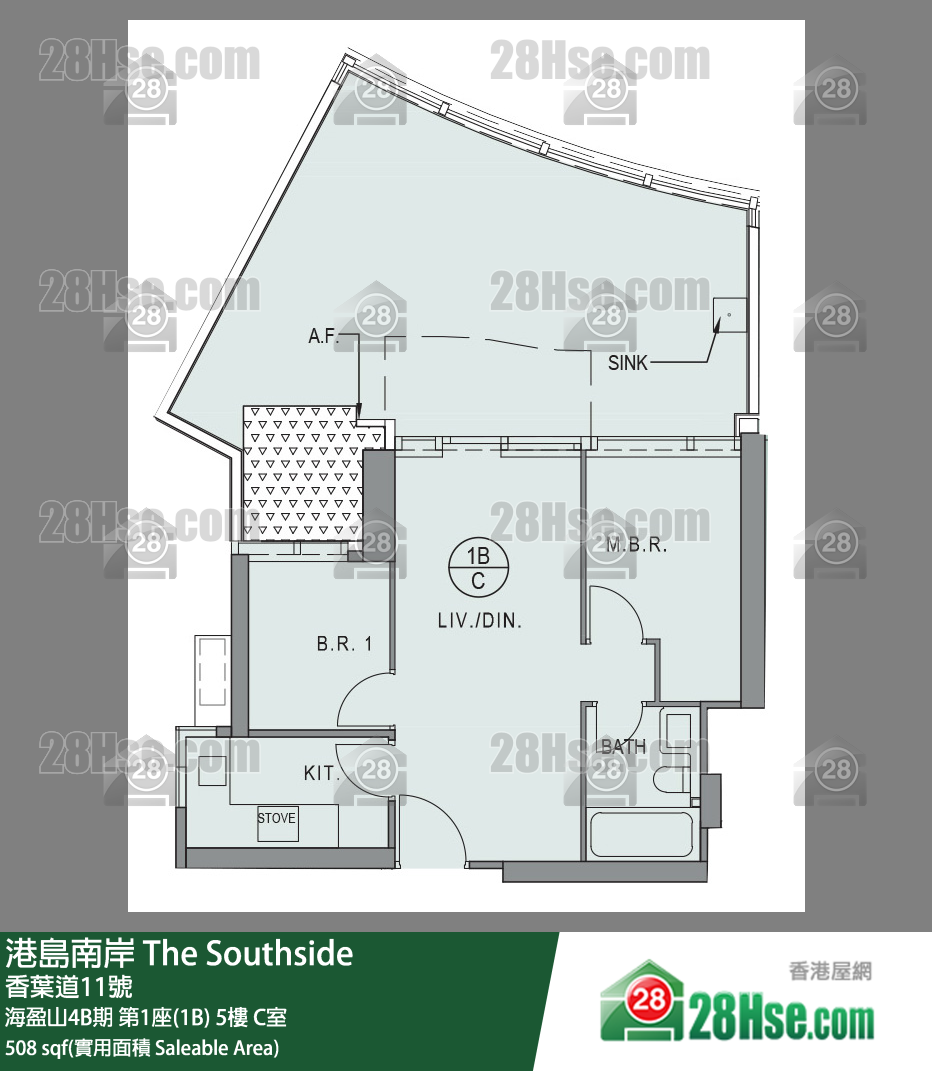 港島南岸 海盈山4B期第1座(1B)5樓 C室 平面圖