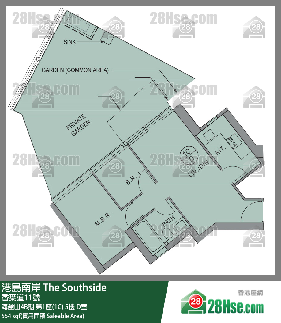 港島南岸 海盈山4B期第1座(1C)5樓 D室 平面圖