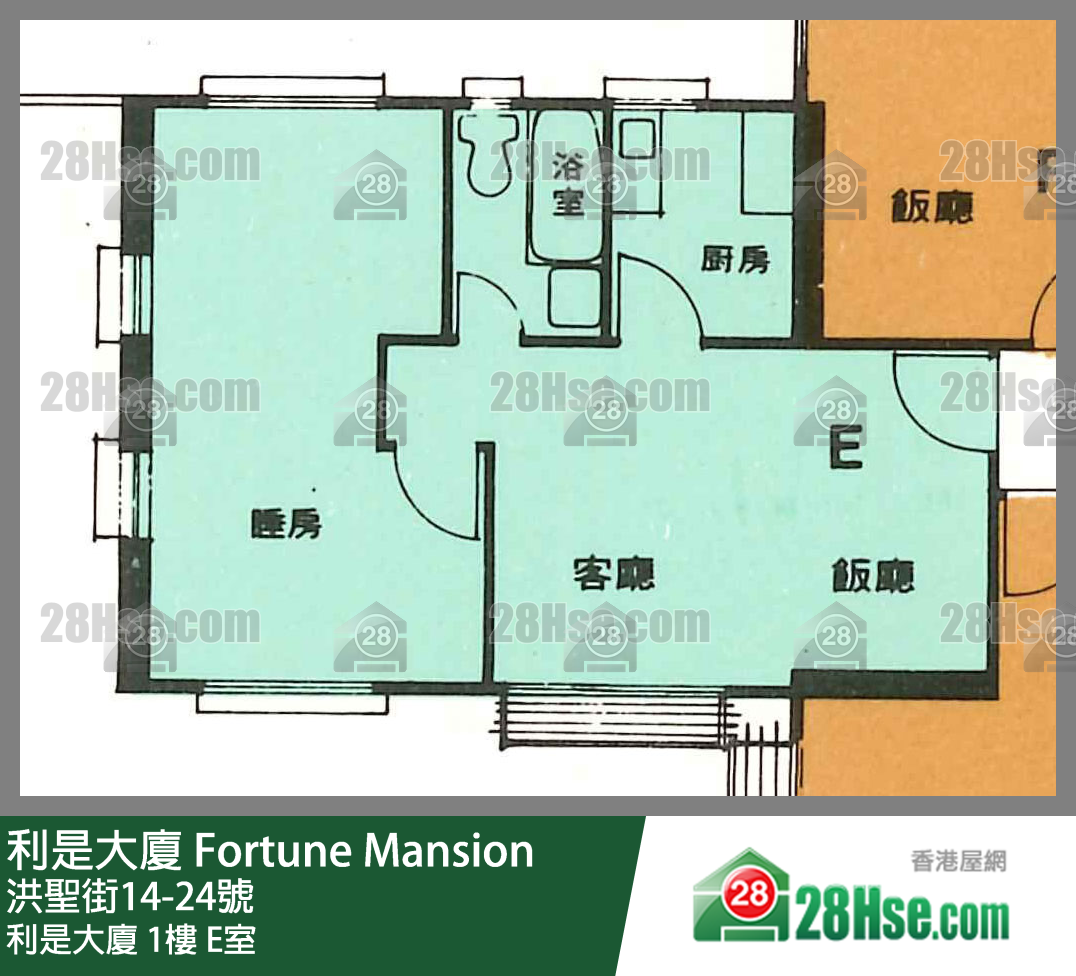 利是大廈 利是大廈1樓 E室 平面圖