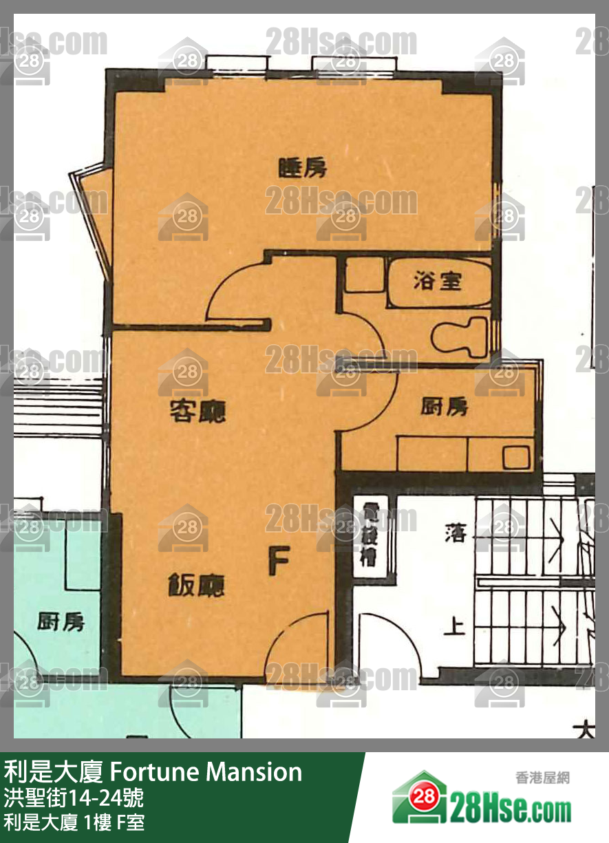 利是大廈 利是大廈1樓 F室 平面圖