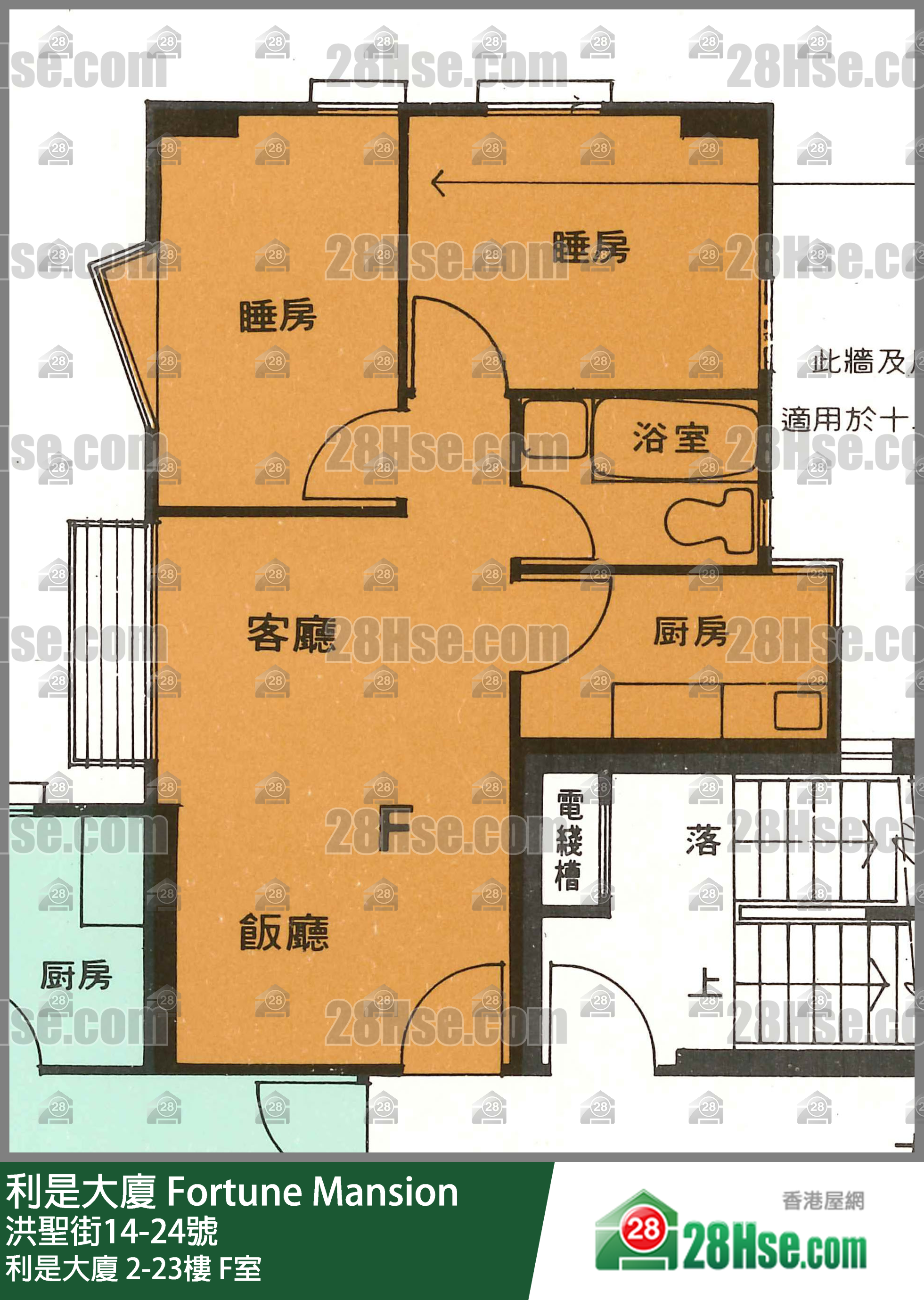 利是大廈 利是大廈 14樓 F室 平面圖
