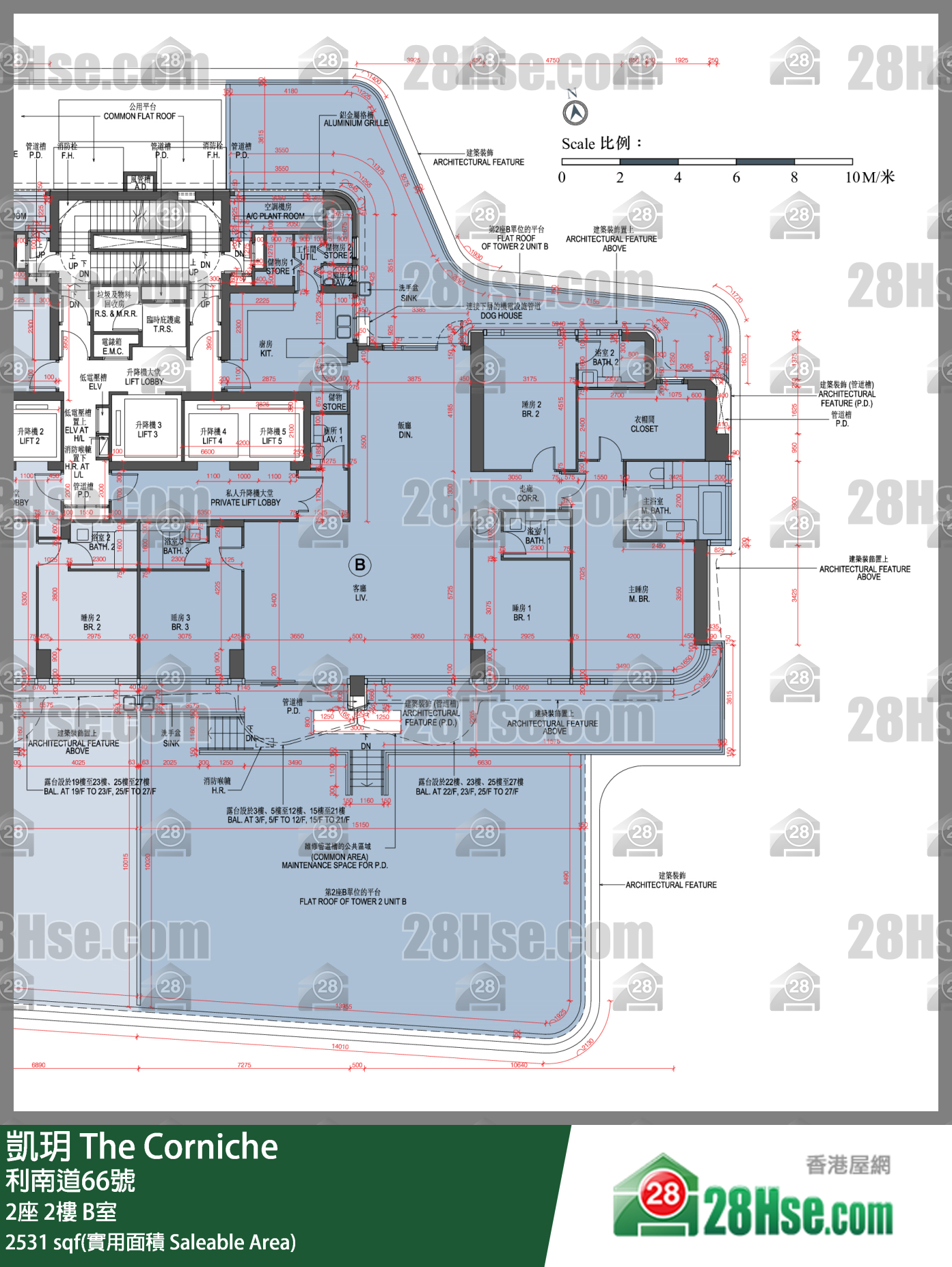 凯玥 2座2楼 B室 平面图