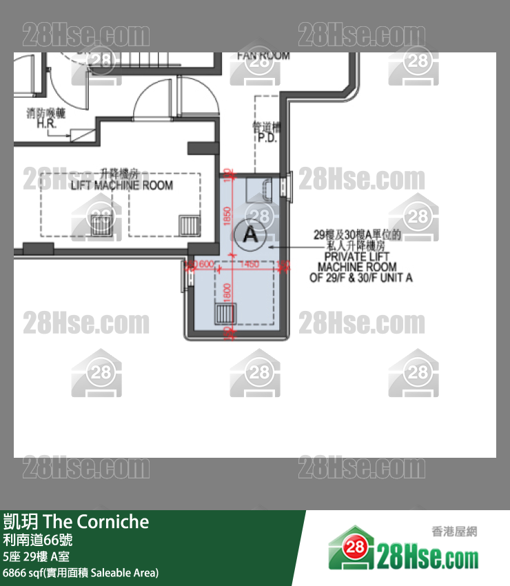 凯玥 5座29楼 A室 平面图