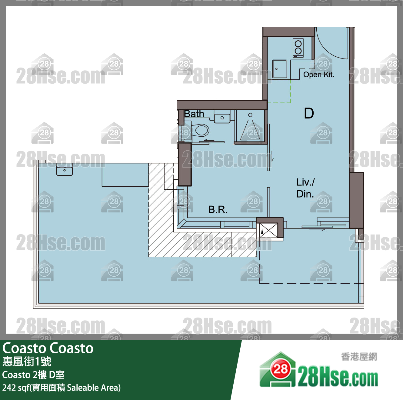 Coasto Coasto2楼 D室 平面图